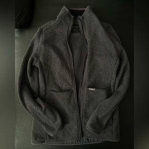 FIGS On-Shift Sweater Kint Jacket Zip-Up Gray